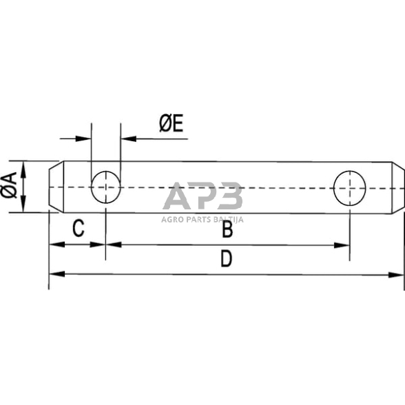 Kaištis Toplink 19,00 mm x 254,00 mm gopart Z319254GP 1 Kaištis Toplink 19,00 mm x 254,00 mm gopart Z319254GP 1