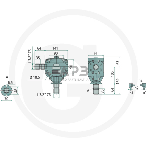 Kampinis reduktorius BONDIOLI & PAVESI 415S1018100R110 1