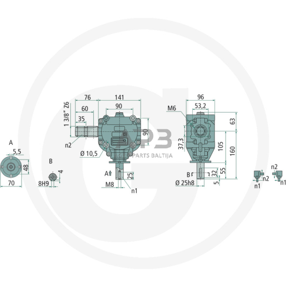 Kampinis reduktorius BONDIOLI & PAVESI 415S1018278077 1 Kampinis reduktorius BONDIOLI & PAVESI 415S1018278077 1