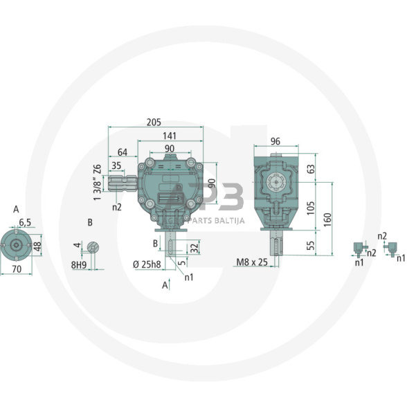Kampinis reduktorius BONDIOLI & PAVESI 415S1018278F201 1 Kampinis reduktorius BONDIOLI & PAVESI 415S1018278F201 1
