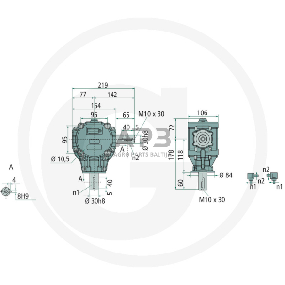 Kampinis reduktorius BONDIOLI & PAVESI 415S1020100R330 1 Kampinis reduktorius BONDIOLI & PAVESI 415S1020100R330 1