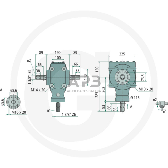 Kampinis reduktorius BONDIOLI & PAVESI 415S2071258G111 1 Kampinis reduktorius BONDIOLI & PAVESI 415S2071258G111 1