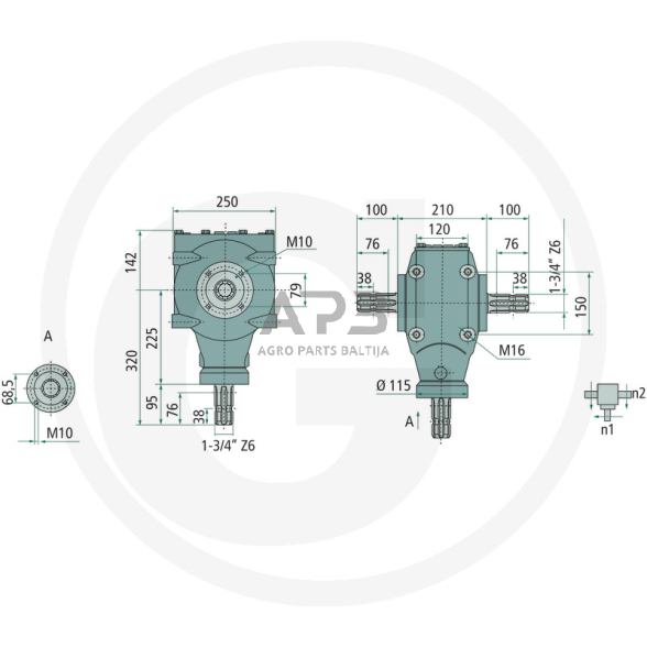 Kampinis reduktorius BONDIOLI & PAVESI 415S2081246G222 1 Kampinis reduktorius BONDIOLI & PAVESI 415S2081246G222 1