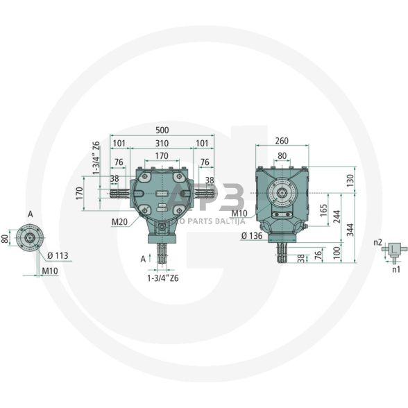 Kampinis reduktorius BONDIOLI & PAVESI 415S2155242G222 1 Kampinis reduktorius BONDIOLI & PAVESI 415S2155242G222 1