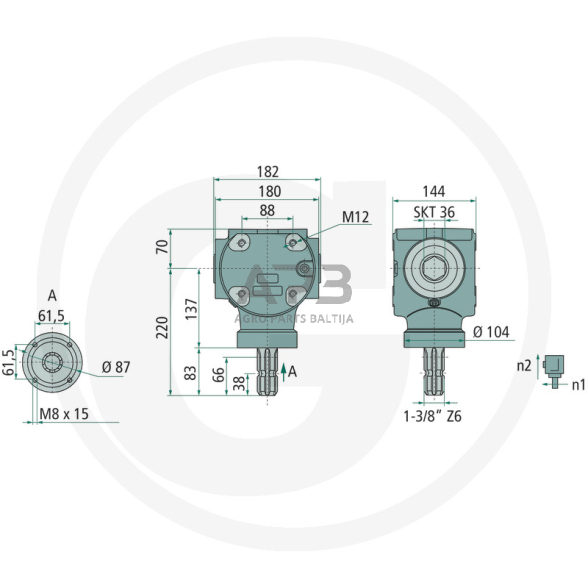 Kampinis reduktorius BONDIOLI & PAVESI 415S4033181F122 1 Kampinis reduktorius BONDIOLI & PAVESI 415S4033181F122 1
