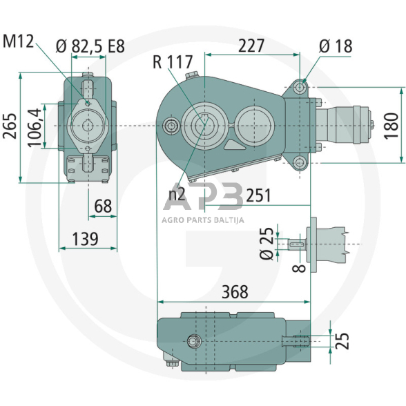 Kampinis reduktorius BONDIOLI & PAVESI 415WDRT200-9357 1 Kampinis reduktorius BONDIOLI & PAVESI 415WDRT200-9357 1