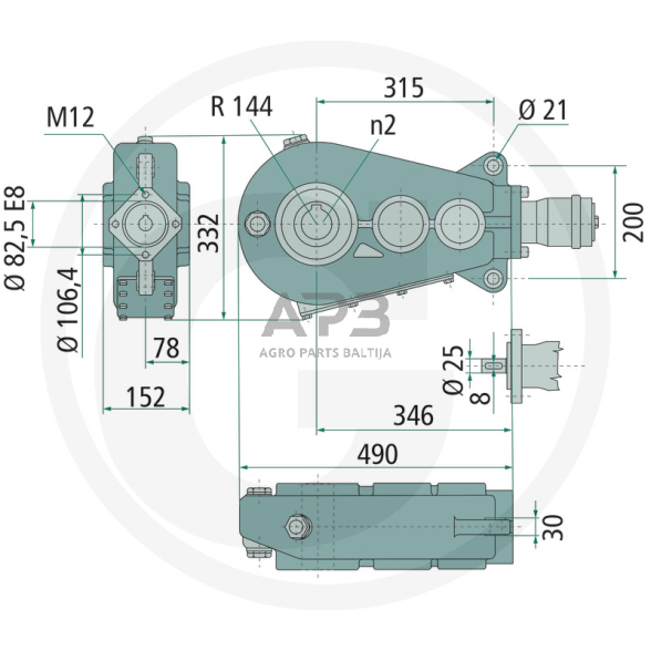 Kampinis reduktorius BONDIOLI & PAVESI 415WDRT400-9161 1 Kampinis reduktorius BONDIOLI & PAVESI 415WDRT400-9161 1