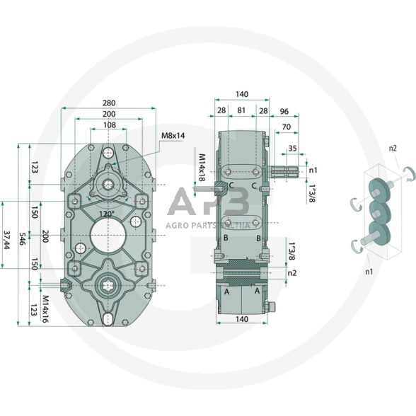 Kampinis reduktorius BONDIOLI & PAVESI 415ZBMS6004004010 1 Kampinis reduktorius BONDIOLI & PAVESI 415ZBMS6004004010 1