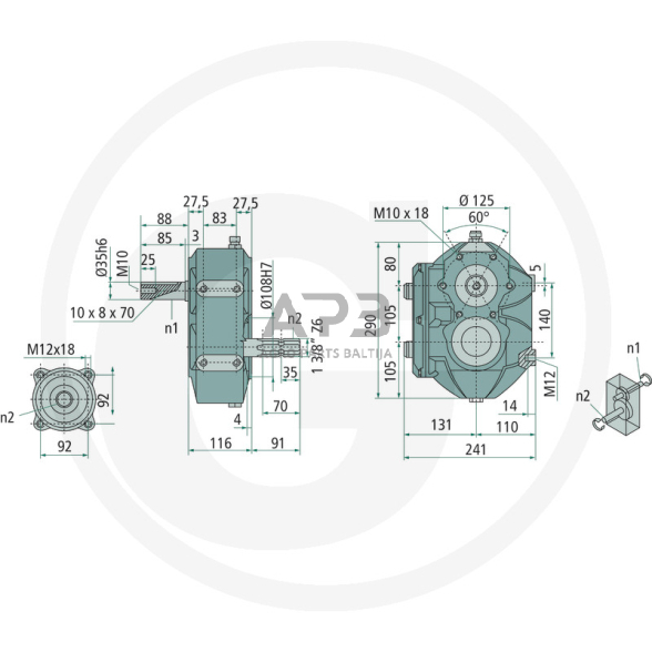 Kampinis reduktorius BONDIOLI & PAVESI 415ZBMS6005002040 1 Kampinis reduktorius BONDIOLI & PAVESI 415ZBMS6005002040 1