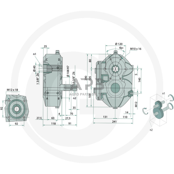 Kampinis reduktorius BONDIOLI & PAVESI 415ZBMS6005307019 1 Kampinis reduktorius BONDIOLI & PAVESI 415ZBMS6005307019 1