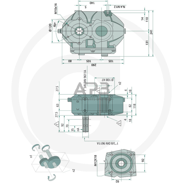 Kampinis reduktorius BONDIOLI & PAVESI 415ZBMS6005340019 1 Kampinis reduktorius BONDIOLI & PAVESI 415ZBMS6005340019 1