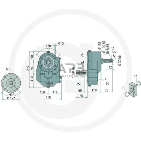 Kampinis reduktorius BONDIOLI & PAVESI 415ZBMS6015001035 1 Kampinis reduktorius BONDIOLI & PAVESI 415ZBMS6015001035 1