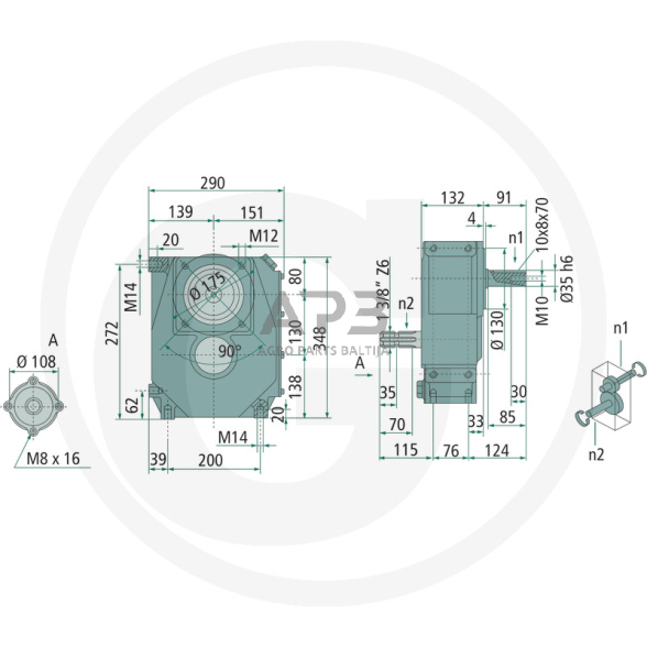 Kampinis reduktorius BONDIOLI & PAVESI 415ZBMS6016001038 1 Kampinis reduktorius BONDIOLI & PAVESI 415ZBMS6016001038 1