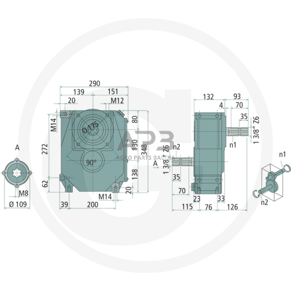 Kampinis reduktorius BONDIOLI & PAVESI 415ZBMS6016304030 1 Kampinis reduktorius BONDIOLI & PAVESI 415ZBMS6016304030 1
