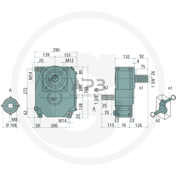 Kampinis reduktorius BONDIOLI & PAVESI 415ZBMS6016308010 1 Kampinis reduktorius BONDIOLI & PAVESI 415ZBMS6016308010 1