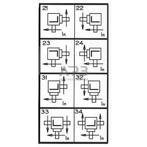 Kampinis reduktorius Comer 124032 L-25A 1:1.9 4 Kampinis reduktorius Comer 124032 L-25A 1:1.9 4