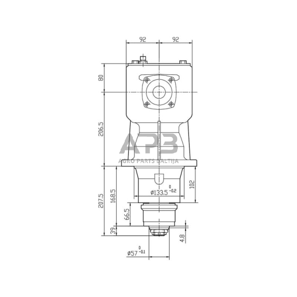 Kampinis reduktorius Comer 149029 LF-149 B 1:1 1 Kampinis reduktorius Comer 149029 LF-149 B 1:1 1