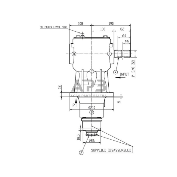 Kampinis reduktorius Comer 149029 LF-149 B 1:1 3 Kampinis reduktorius Comer 149029 LF-149 B 1:1 3