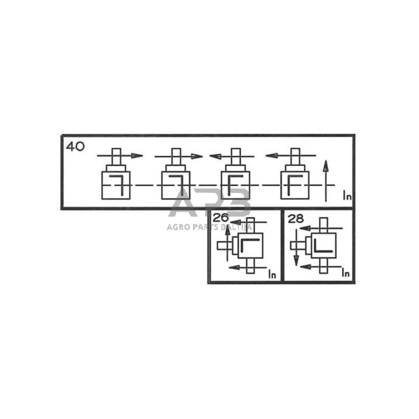 Kampinis reduktorius Comer 259871 TB-19C 1.46:1 2 Kampinis reduktorius Comer 259871 TB-19C 1.46:1 2