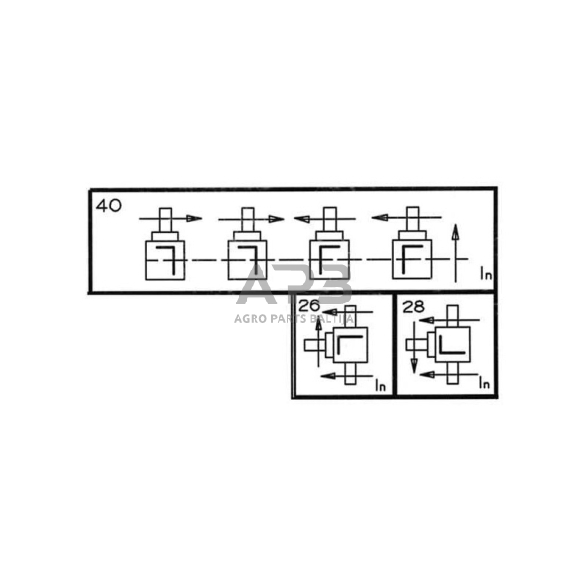 Kampinis reduktorius Comer 267507 T-27C 1:1 4 Kampinis reduktorius Comer 267507 T-27C 1:1 4
