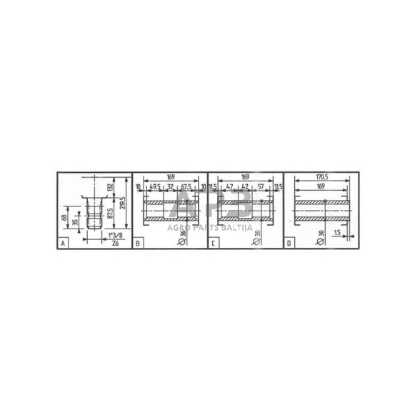 Kampinis reduktorius Comer 281864 T-281A 1:1 5
