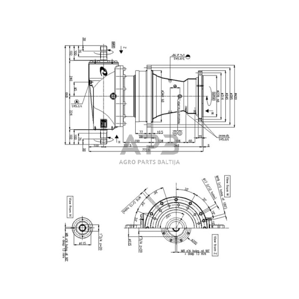 Kampinis reduktorius Comer 57170048541P001 PGA1602VM 2 Kampinis reduktorius Comer 57170048541P001 PGA1602VM 2