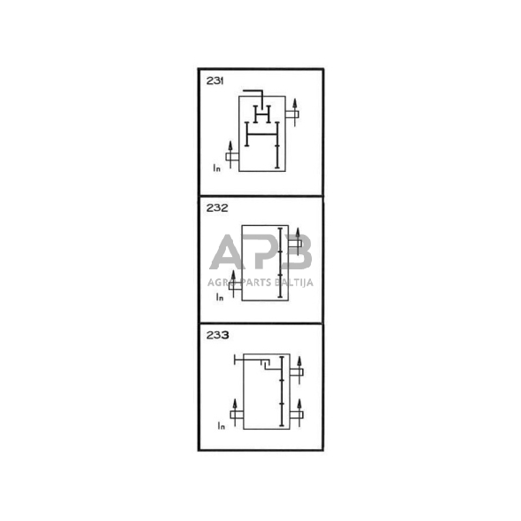 Kampinis reduktorius Comer 732207 D732A 1:1/1.41:1 3 Kampinis reduktorius Comer 732207 D732A 1:1/1.41:1 3