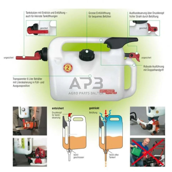 Kanistras 6 L patogus, paprasta naudotis 1 Kanistras 6 L patogus, paprasta naudotis 1