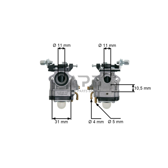 Karbiuratorius žoliapjovėms 33, 43cc,10mm, kinija, WYJ-138 , WYK-186 2 Karbiuratorius žoliapjovėms 33, 43cc,10mm, kinija, WYJ-138 , WYK-186 2
