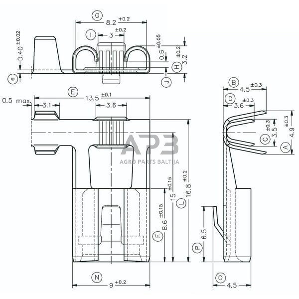 Kabelio antgalis 0.5-1.5mm² 8.2x0.8mm 50 vnt. LA9293 4 Kabelio antgalis 0.5-1.5mm² 8.2x0.8mm 50 vnt. LA9293 4