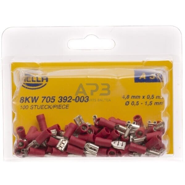 Kabelio antgalis 0.5-1mm² 4.8x0.5mm, 100 vnt. Hella 8KW705392003 4 Kabelio antgalis 0.5-1mm² 4.8x0.5mm, 100 vnt. Hella 8KW705392003 4