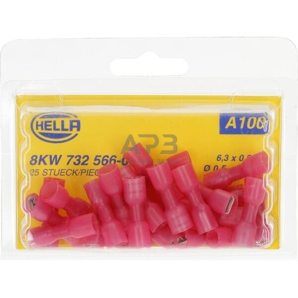 Kabelio antgalis 0.5-1mm² 6.3x0.8mm, 25 vnt. Hella 8KW732566003 4 Kabelio antgalis 0.5-1mm² 6.3x0.8mm, 25 vnt. Hella 8KW732566003 4