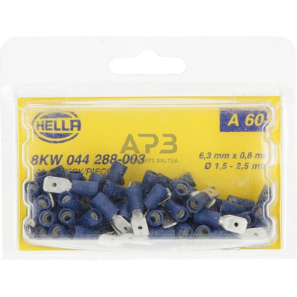 Kabelio antgalis 1.5-2.5mm² 6.3x0.8mm, 100 vnt. Hella 8KW044288003 4 Kabelio antgalis 1.5-2.5mm² 6.3x0.8mm, 100 vnt. Hella 8KW044288003 4