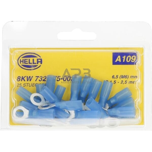 Kabelio antgalis 1.5-2.5mm² Ø6.5mm 25 vnt. Hella 8KW732575003 1 Kabelio antgalis 1.5-2.5mm² Ø6.5mm 25 vnt. Hella 8KW732575003 1