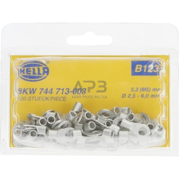 Kabelio antgalis 2.5-6mm² Ø5.3mm B serija, 100 vnt. Hella 8KW744713003 4 Kabelio antgalis 2.5-6mm² Ø5.3mm B serija, 100 vnt. Hella 8KW744713003 4