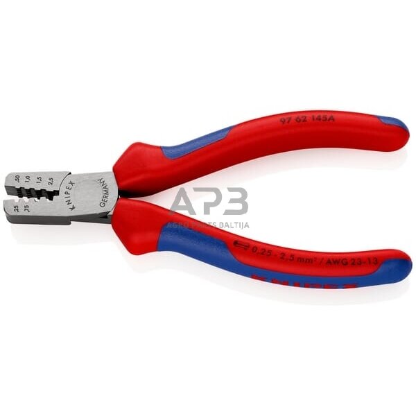 Kabelio antgalių užspaudimo replės Knipex TA9762145A 1 Kabelio antgalių užspaudimo replės Knipex TA9762145A 1