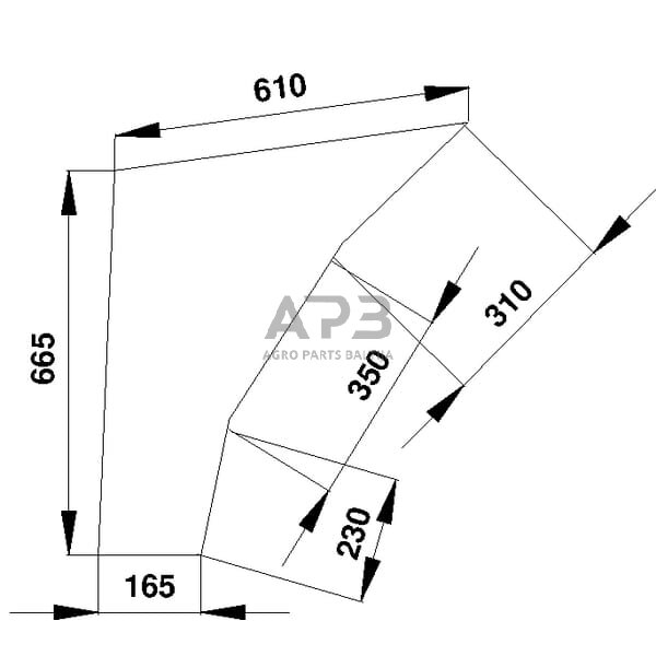 Kabinos durų stiklas apatinis 258514212300N Kabinos durų stiklas apatinis 258514212300N