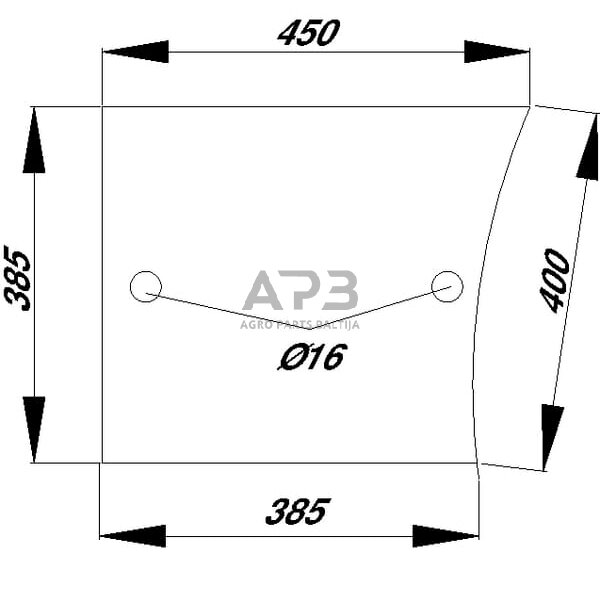 Kabinos durų stiklas apatinis D8055 Kabinos durų stiklas apatinis D8055