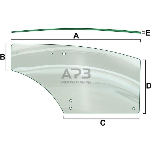 Kabinos durų stiklas kairės pusės Vapormatic VPM7426