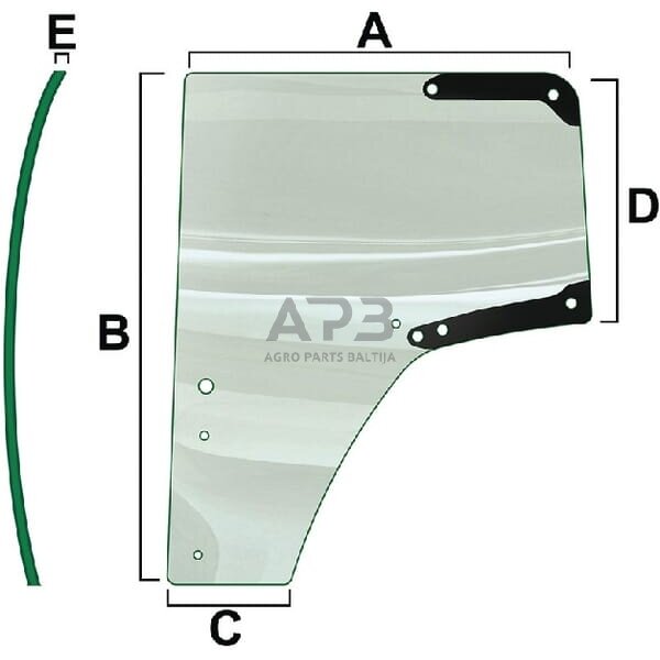 Kabinos durų stiklas kairės pusės Vapormatic VPM7468 Kabinos durų stiklas kairės pusės Vapormatic VPM7468