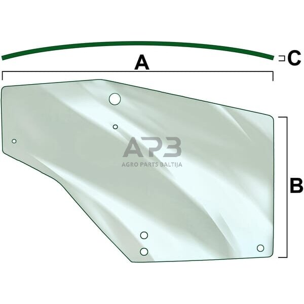 Kabinos durų stiklas kairės pusės VPM7352 Kabinos durų stiklas kairės pusės VPM7352