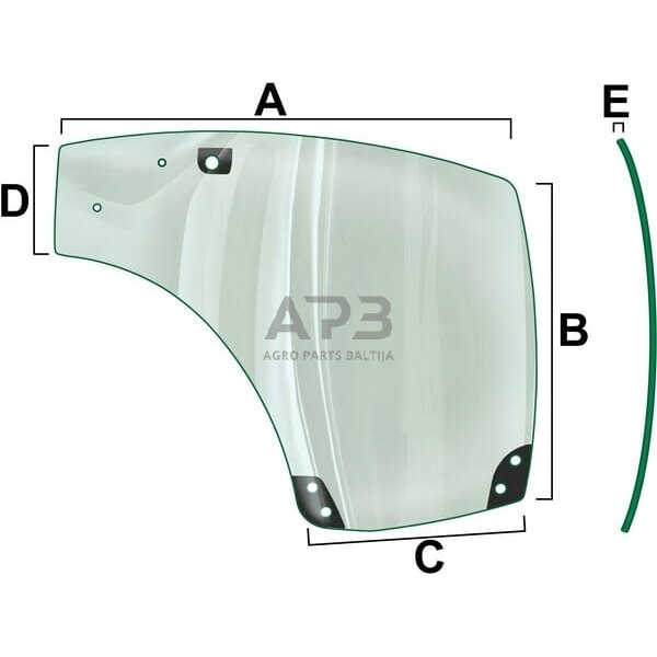 Kabinos durų stiklas LH Vapormatic VPM7423 Kabinos durų stiklas LH Vapormatic VPM7423