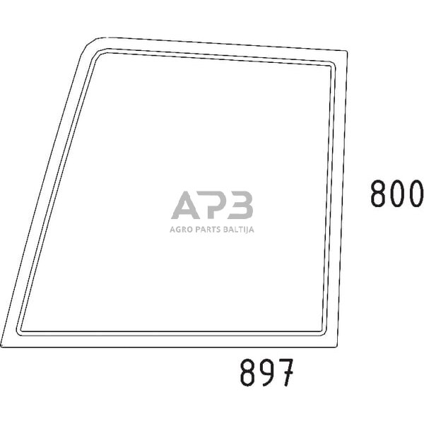Kabinos durų stiklas viršutinis LH D6706 Kabinos durų stiklas viršutinis LH D6706