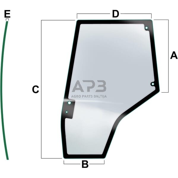 Kabinos durų stiklas VPM7451 Kabinos durų stiklas VPM7451