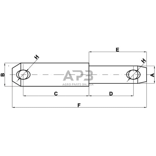 Kaištis 22,00 mm x 60,00 mm Z422281KR 1 Kaištis 22,00 mm x 60,00 mm Z422281KR 1