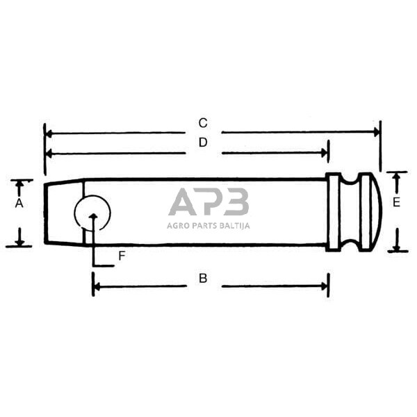 Kaištis 25,40 mm x 83,00 mm Z325083HKR 2