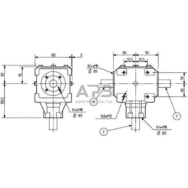 Kampinis reduktorius Comer 267008 T-27A 1