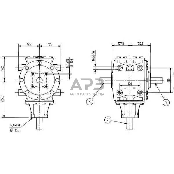 Kampinis reduktorius Comer 269006 T-269A 1.42:1 1