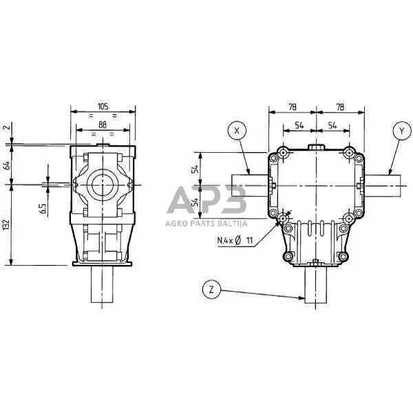 Kampinis reduktorius Comer 281022 T-281A 2.16:1 1