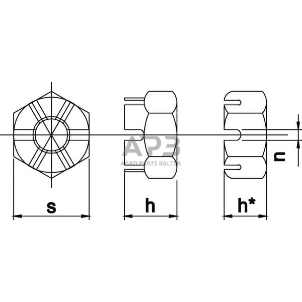 Karūninė veržlė M48x1.50 ADR 908DF4865 1 Karūninė veržlė M48x1.50 ADR 908DF4865 1